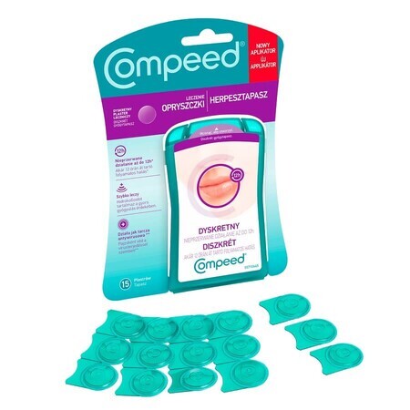 Compeed, Herpespflaster, Hydrokolloid, diskret, 15 Stück