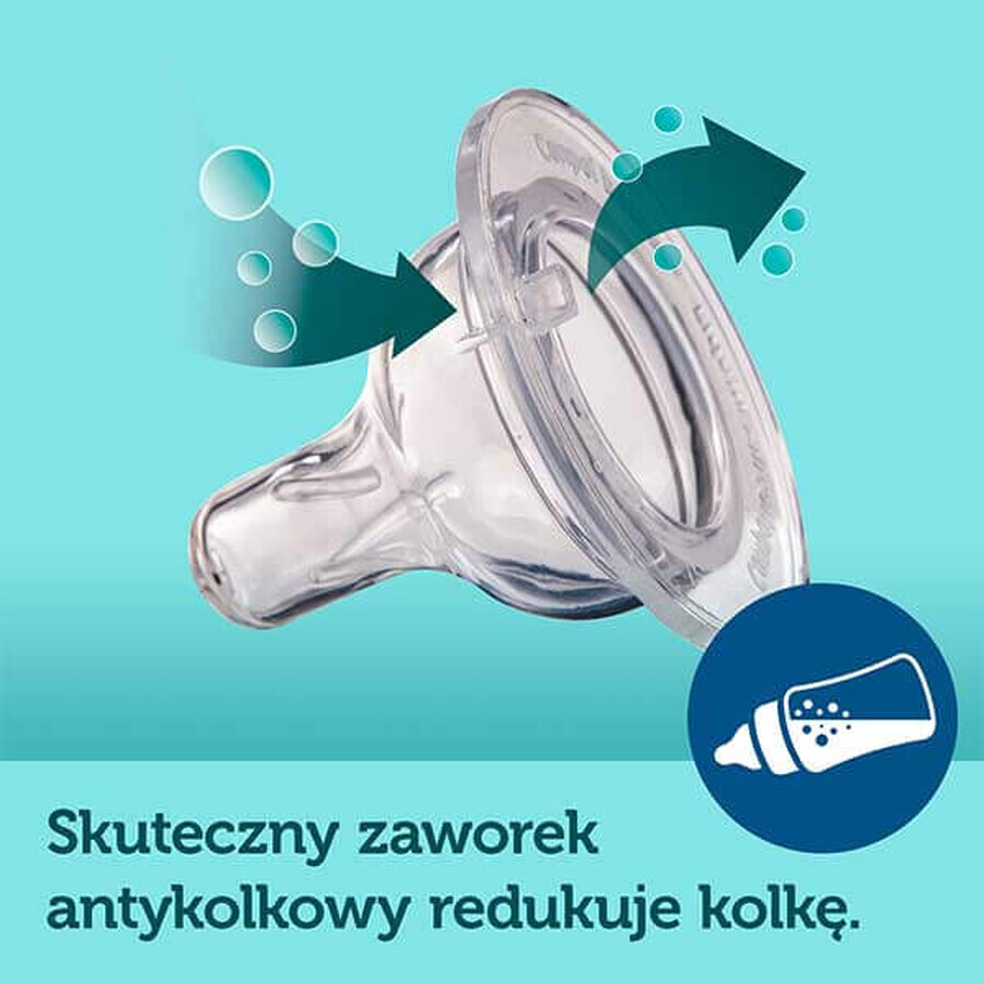 Canpol Hochwertige Babyflasche mit Anti-Kolik-System, 240 ml - Blau - Sanfter Start ins Leben