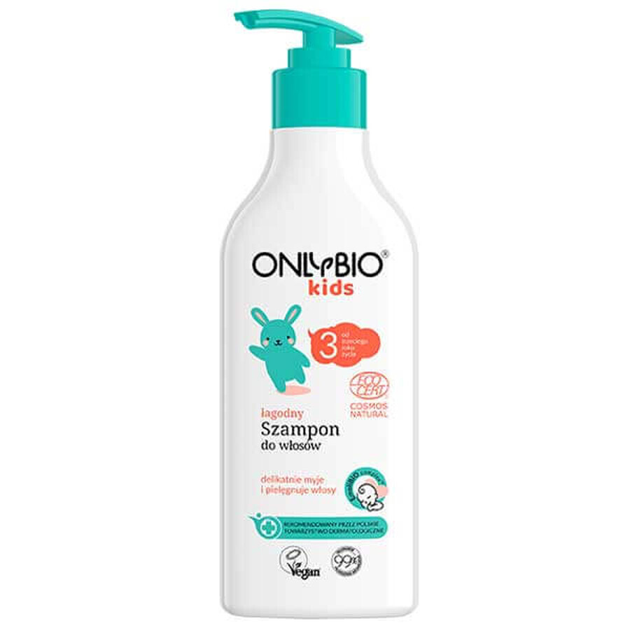 OnlyBio Kids, mildes Haarshampoo für Kinder ab 3 Jahren, 300 ml