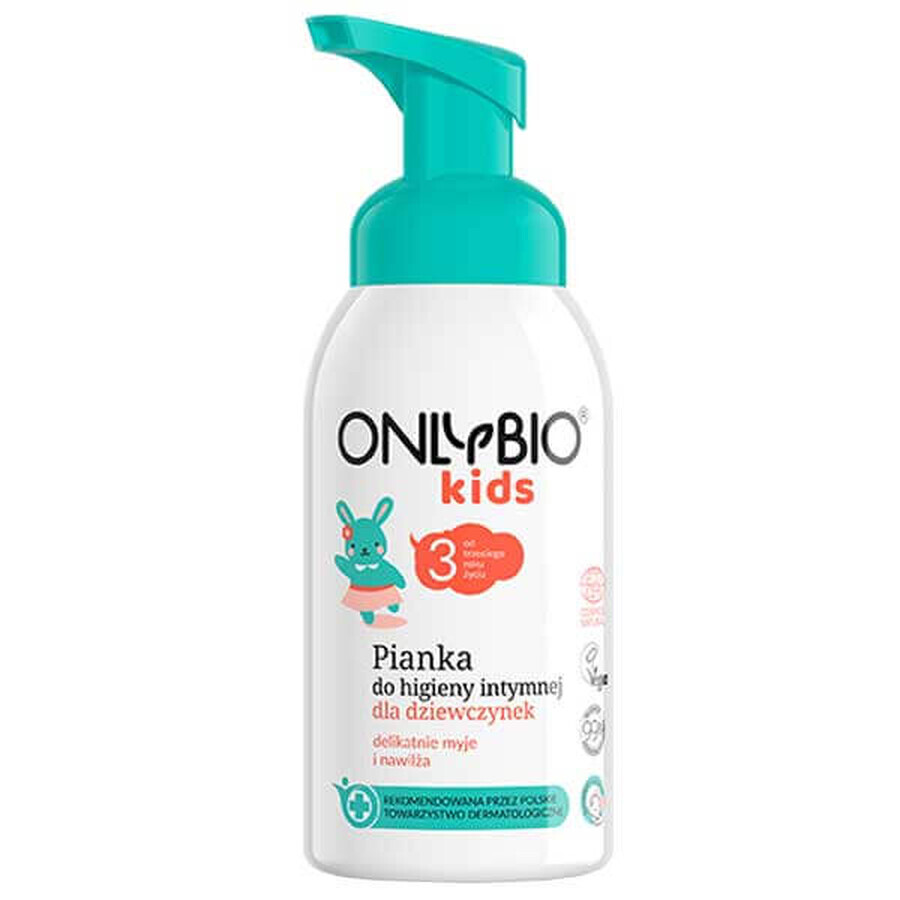 OnlyBio Kids, schiuma per l'igiene intima per bambine da 3 anni, 300 ml