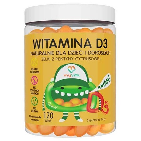 MyVita, Natürliches Vitamin D3-Gel, 120 Stück - Lange Gültigkeit!