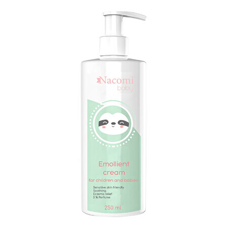 Nacomi Baby, Emulsie hidratantă pentru corp, piele uscată, sensibilă și atopică, pentru copii și bebeluși, 250 ml