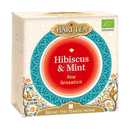 Ceai cu hibiscus si menta bio New Sensation, 10 plicuri, Hari Tea