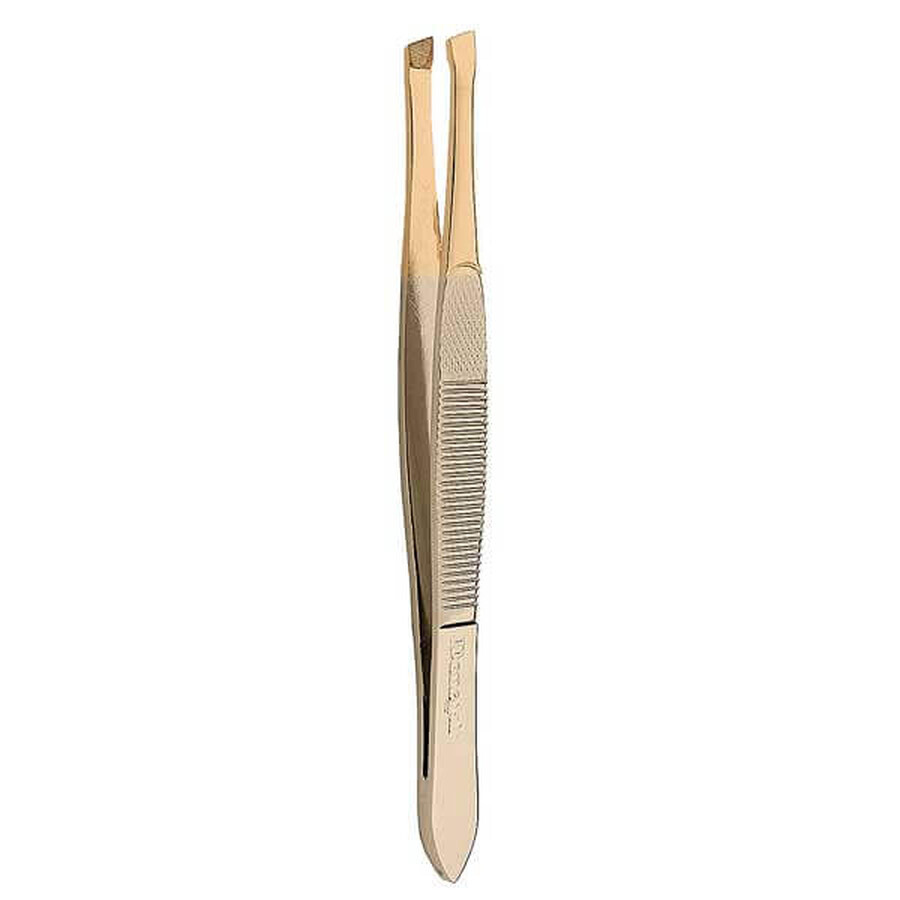 Donegal, oblique tweezers, gold