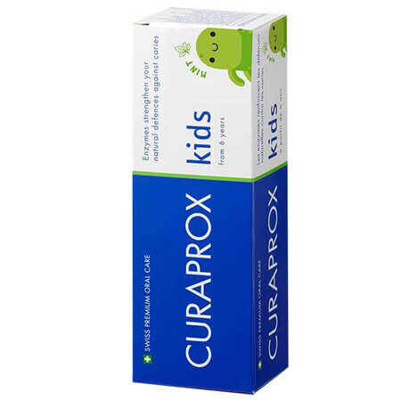 Curaprox Kids toothpaste for children with fluoride 1450 ppm, mint, from 6 years, 60 ml