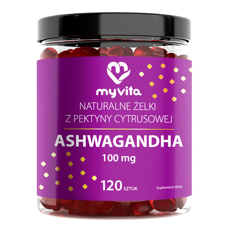 MyVita Ashwagandha, gominolas, 120 unidades