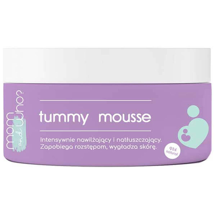 Mom and Who, Mousse hidratantă și calmantă pentru pielea abdominală, 100 ml