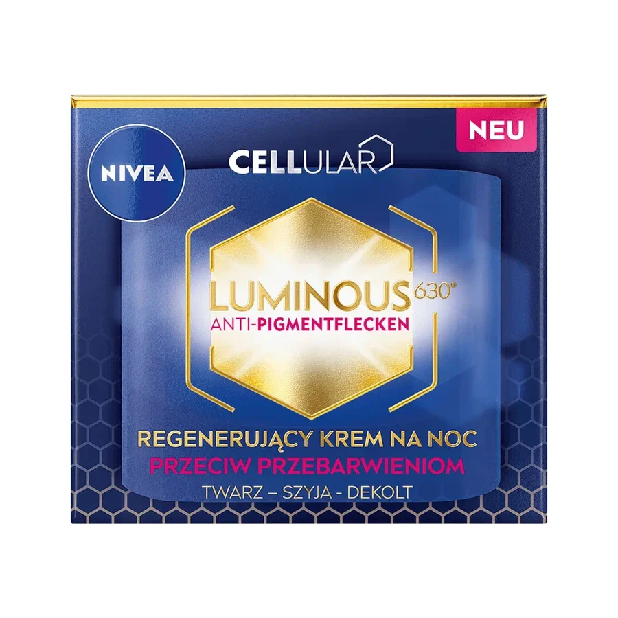 Nivea Cellular Luminous 630, Regenerating anti-pigmentation cream, Night cream, 50 ml