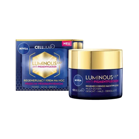 Nivea Cellular Luminous 630, Regenerating anti-pigmentation cream, Night cream, 50 ml