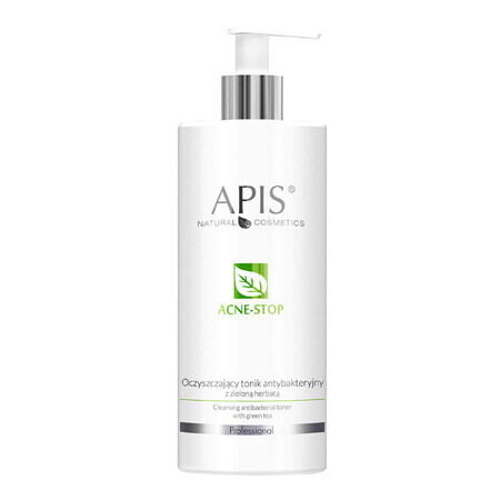 Apis Professional Acne-Stop, tónico limpiador antibacteriano con té verde, 500 ml