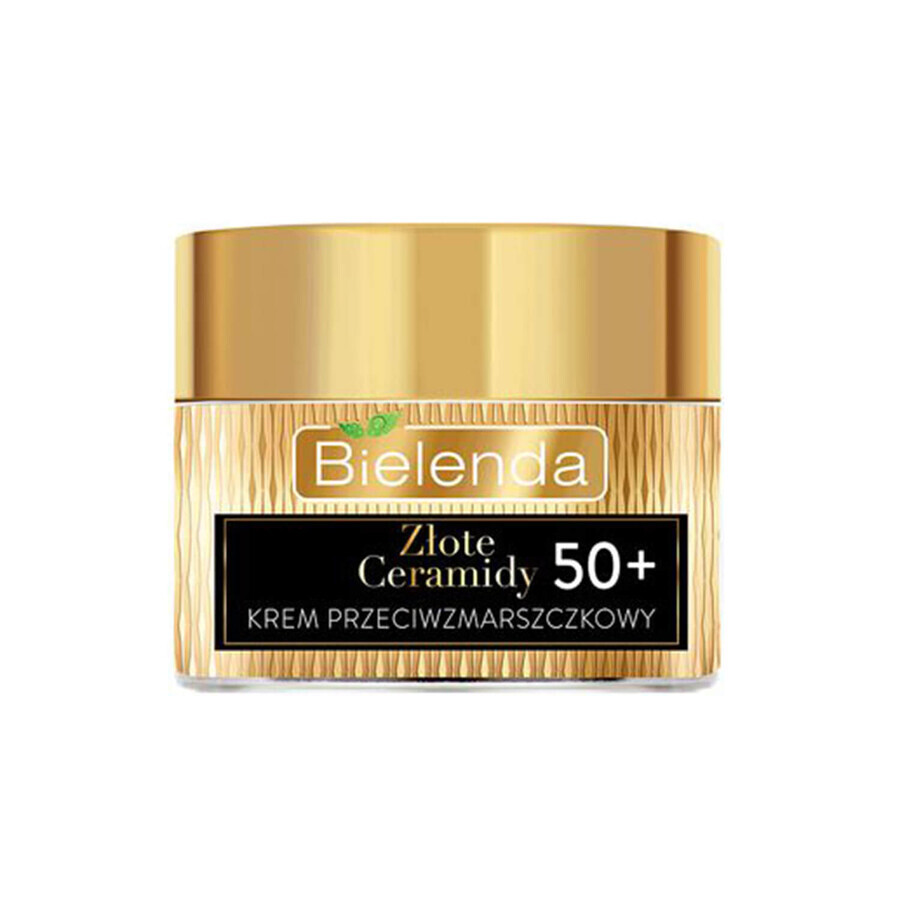 Bielenda Golden Ceramides 50+, crème anti-rides liftante et régénérante, 50 ml