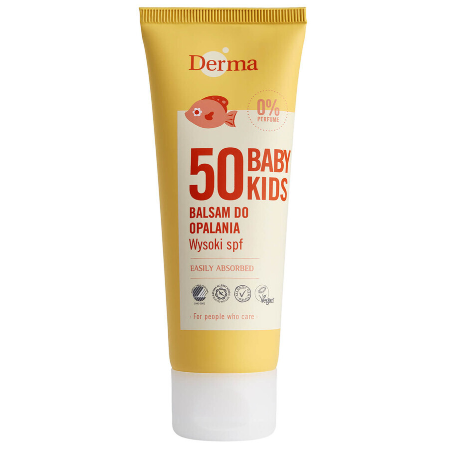 Derma Sun Baby/Kids, Sonnenlotion für Kinder, für Gesicht und Körper, SPF 50, 75 ml