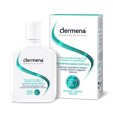 Dermena, Sebocontrol Shampoo für fettiges, übermäßig fallendes Haar, 200 ml