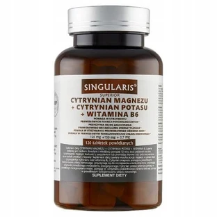 Singularis Superior Magnesium Citrate + Potassium Citrate + Vitamin B6, 120 film-coated tablets