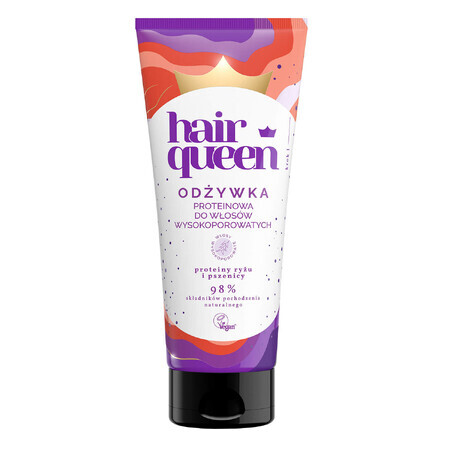 Hair Queen, balsam cu proteine pentru părul cu pori mari, 200 ml