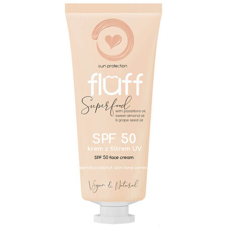 Fluff Gesichtscreme SPF50 Ausgleichende Hautfarbe Creme, 50ml