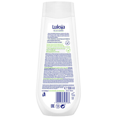 Luxja Silk Care, creamy, refreshing shower gel, aloe and hibiscus, 500 ml