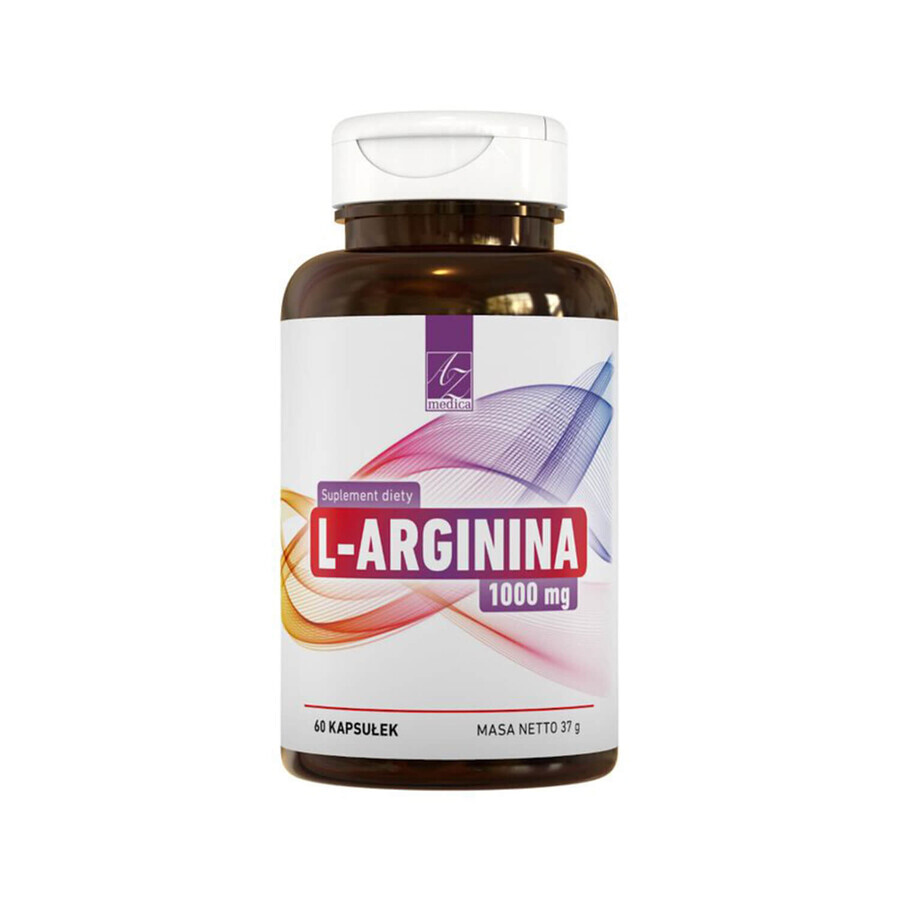 L-Arginin 1000mg Nahrungsergänzungsmittel - 60 Kapseln