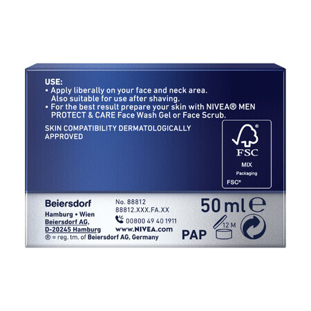 Nivea Men Schützen  amp; Pflegen Feuchtigkeitscreme für das Gesicht, 50ml