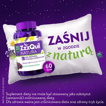 ZzzQuil Natura, gelei, mango-banaansmaak, 30 stuks