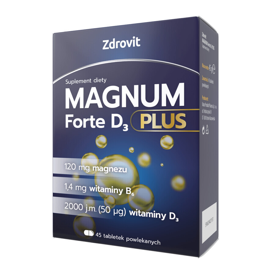 Zdrovit Magnum Forte D3 Plus, 45 Tabletten