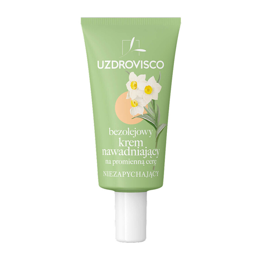 Uzdrovisco, crema hidratante sin aceite para una piel radiante, no comedogénica, 50 ml