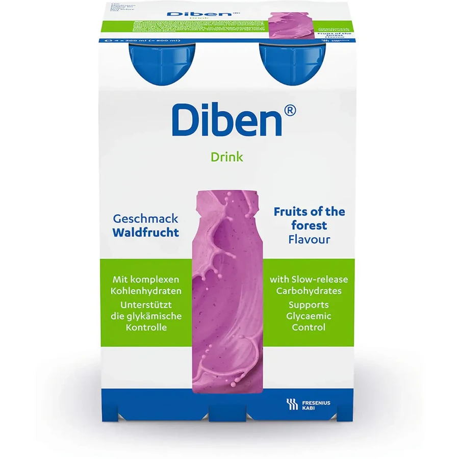 Diben special drink with berry flavor, 4 x 200 ml, Fresenius Kabi