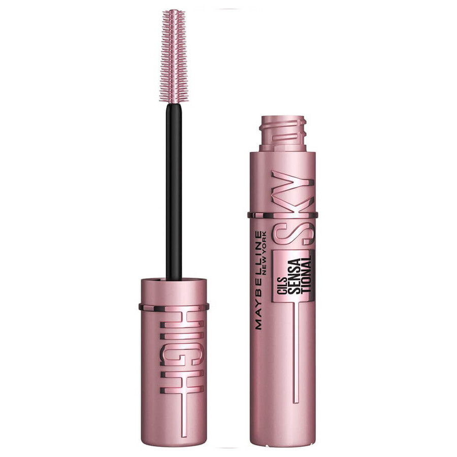 Maybelline Lash Sensational Sky High, máscara de pestañas alargadora, 01 Very Black, 7,2 g