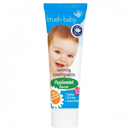 Brush-Baby, pasta dentífrica para niños de 0 a 2 años, manzana-menta, con flúor, 50 ml