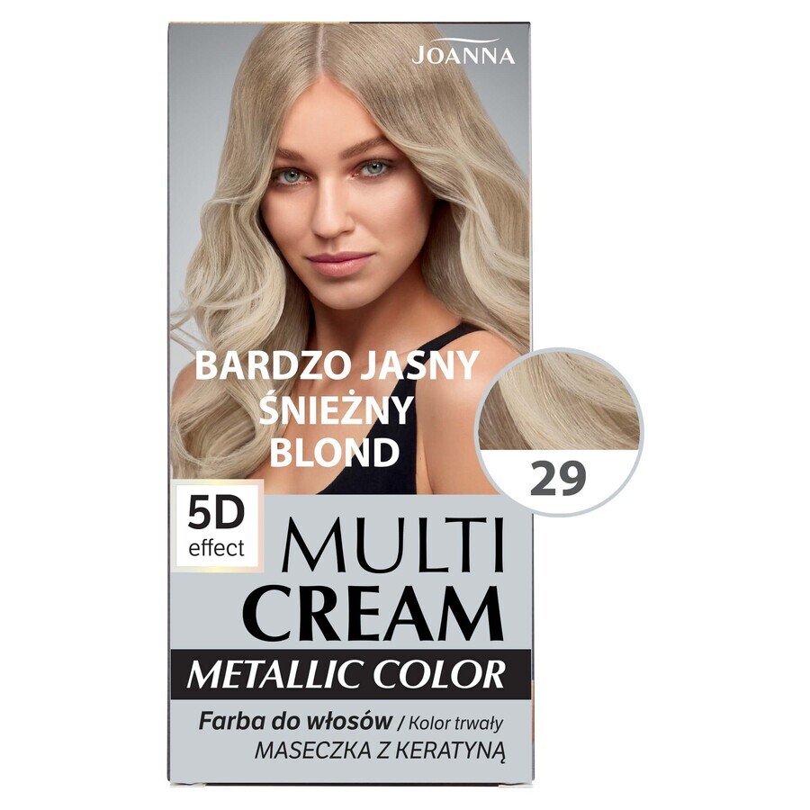 Joanna Multi-Creme Metallische Farbe Haarfärbemittel - Sehr Helles Schneeballblond 29