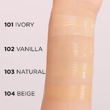 Eveline Cosmetics Satin Matt Foundation, fond de ten matifiant pentru față, 101 Ivory, 30 ml