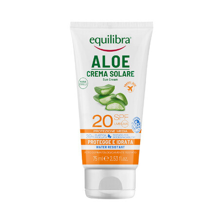 Equilibra Aloe, crema solare, SPF 20, 75 ml