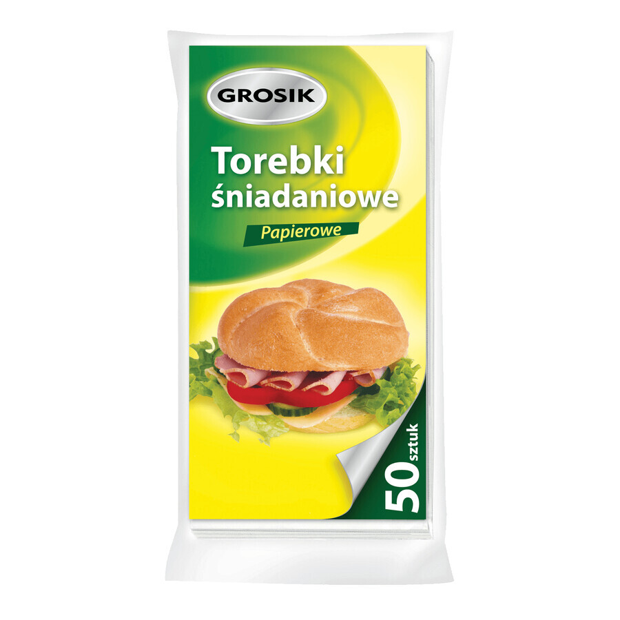 Grosik, Torebki niadaniowe papierowe, 50 sztuk