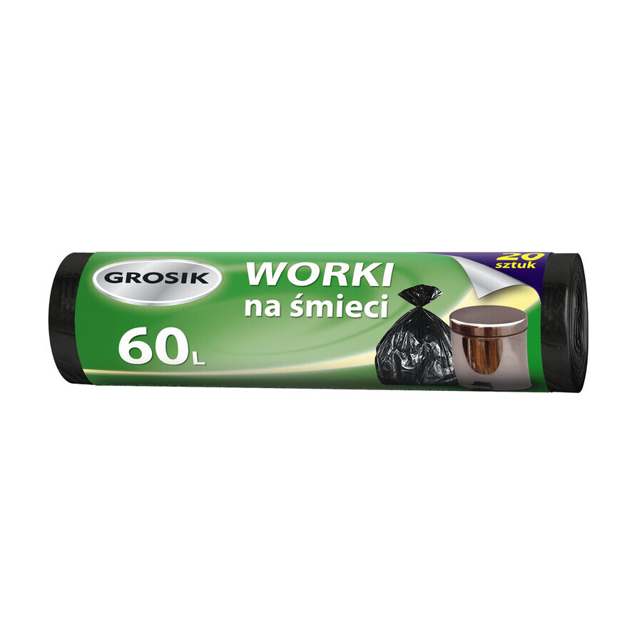 Grosik, Worki na mieci 60L, 20 sztuk