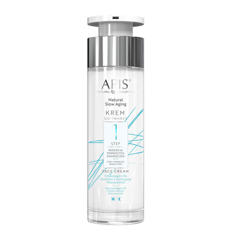 Apis Natural Slow Ageing Stap 1, gezichtscrème, vermindering van eerste rimpels, 50 ml