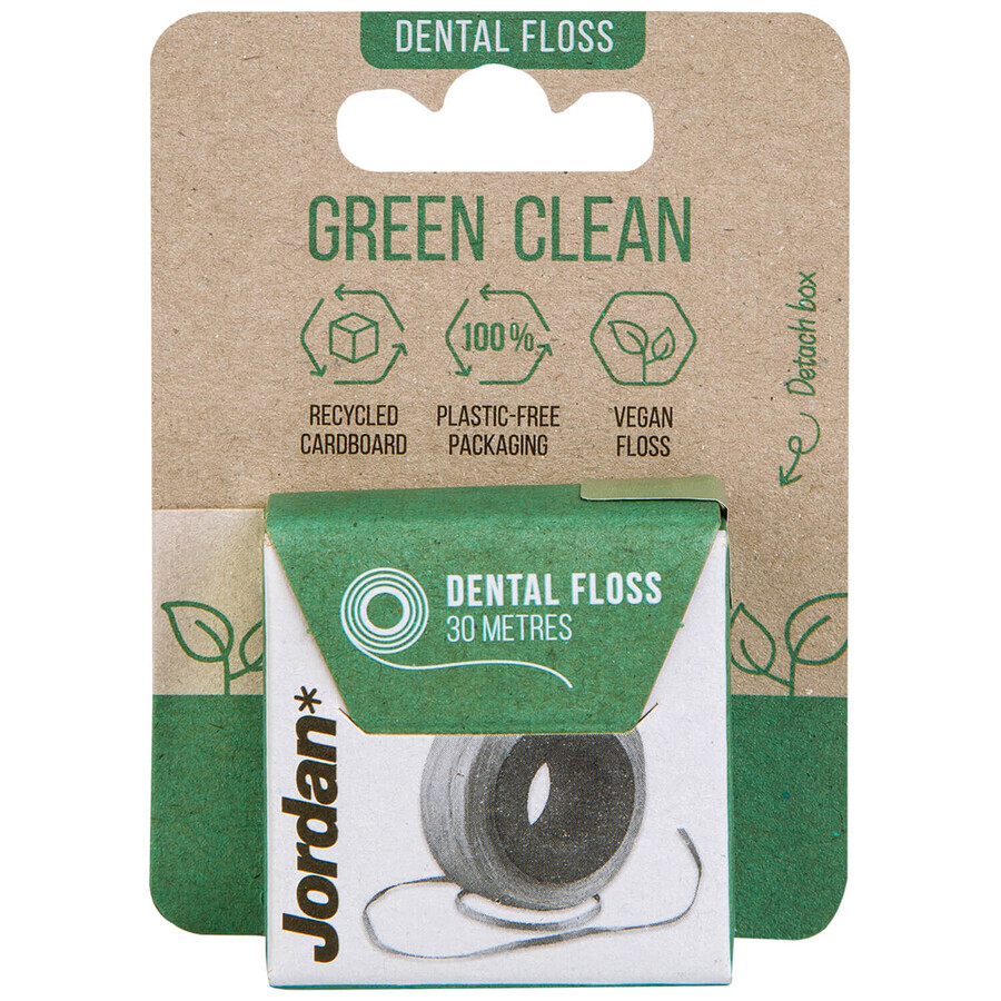 Jordan Green Clean, ață dentară ecologică, 30 m