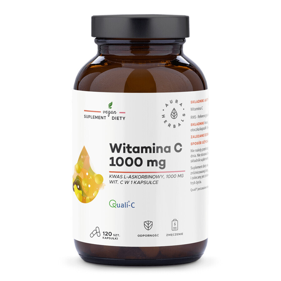 Aura Herbals Vitamina C 1000 mg, 120 cápsulas