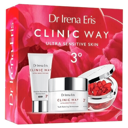 Dr. Irena Eris Clinic Way 3º set, dermocameră de zi, SPF 20, 50 ml + dermocameră de noapte, 30 ml + dermocapsule, 30 capsule