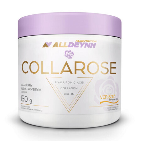 Allnutrition Alldeynn CollaRose, aromă de zmeură și căpșuni, 150 g