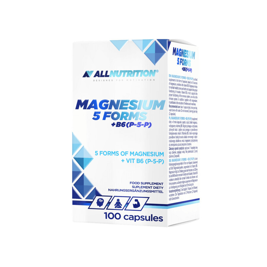 Allnutrition Magnesium 5 Vormen + B6 (P-5-P), 100 capsules