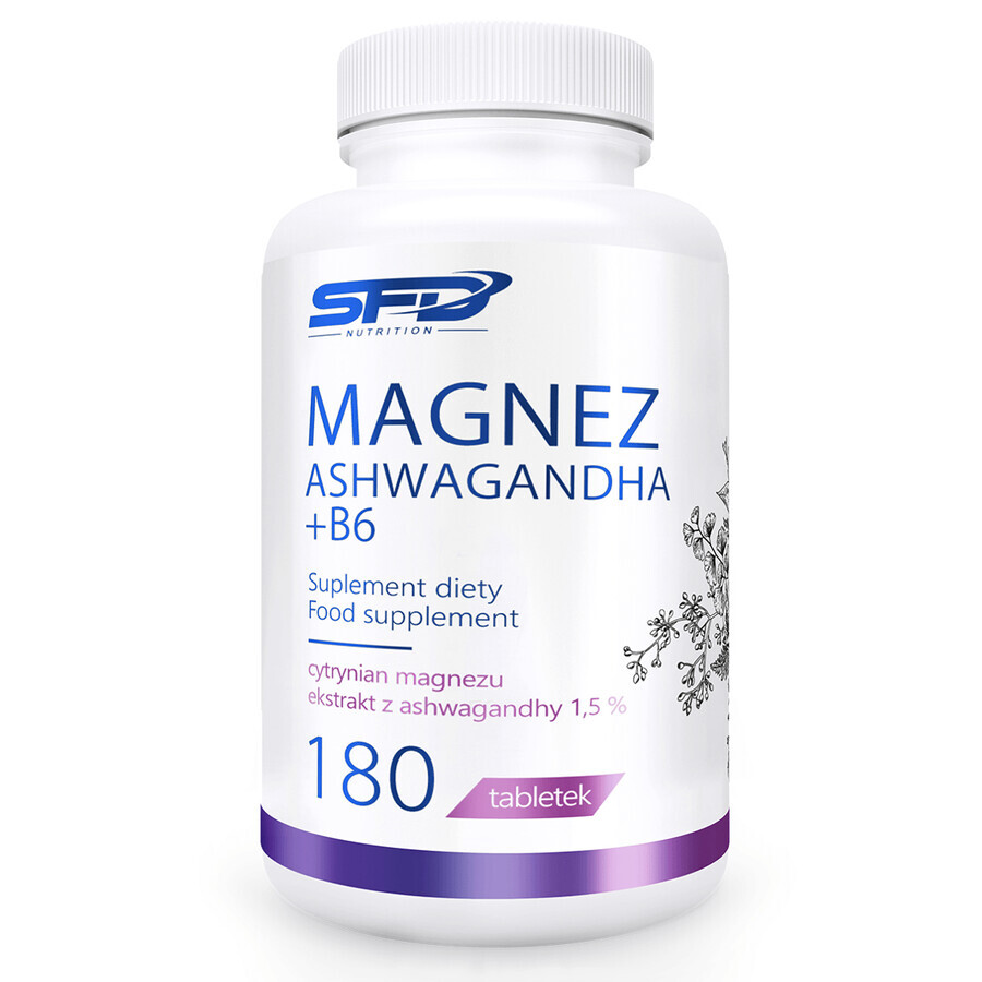 SFD Magnesium Ashwagandha + B6, 180 Kapseln