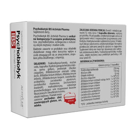 Activlab Pharma Psychobiotische PDS, 20 enterische capsules