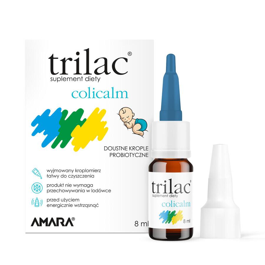 Trilac Colicalm, drops, from birth, 8 ml