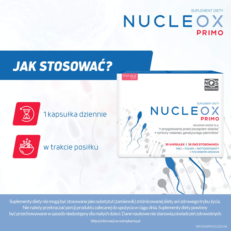 Nucleox Primo, 30 capsule