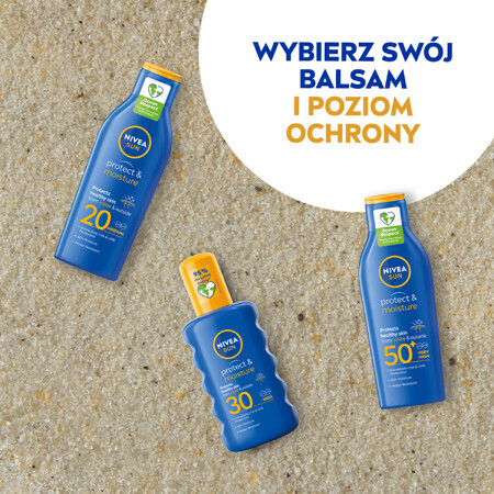 Nivea Sun Protect & Moisture, Loțiune solară hidratantă spray, SPF 30, 200 ml