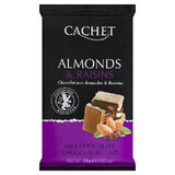 Ciocolata Milk Almond & Raisins, 300g, Cachet