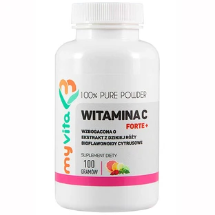 MyVita, Vitamine C Forte Plus, bioflavonoïden, extract van wilde rozen, Poeder, 100 g