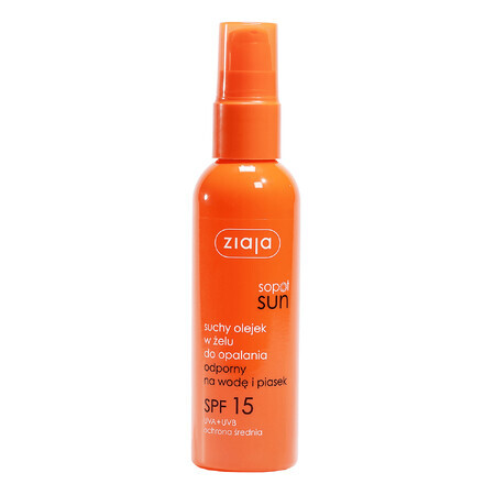 Ziaja Sopot Sun, Ulei uscat în gel pentru plajă, SPF15, 90 ml