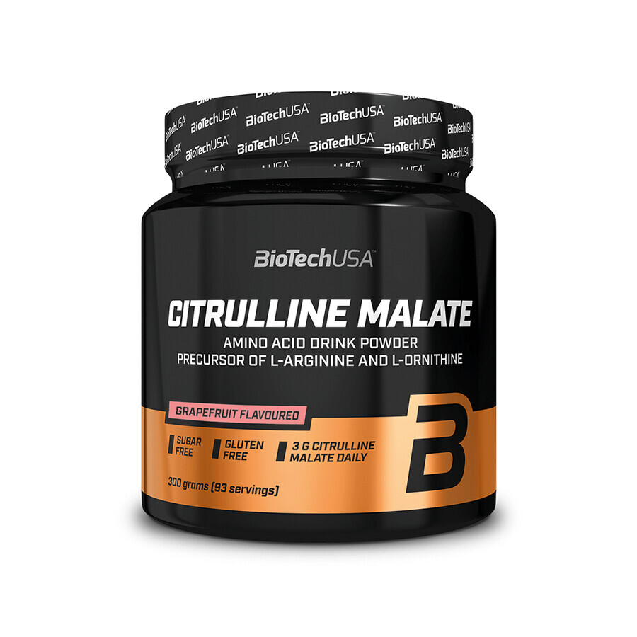 Citruline Malate cu aroma de grapefruit, 300 grame, BioTech USA