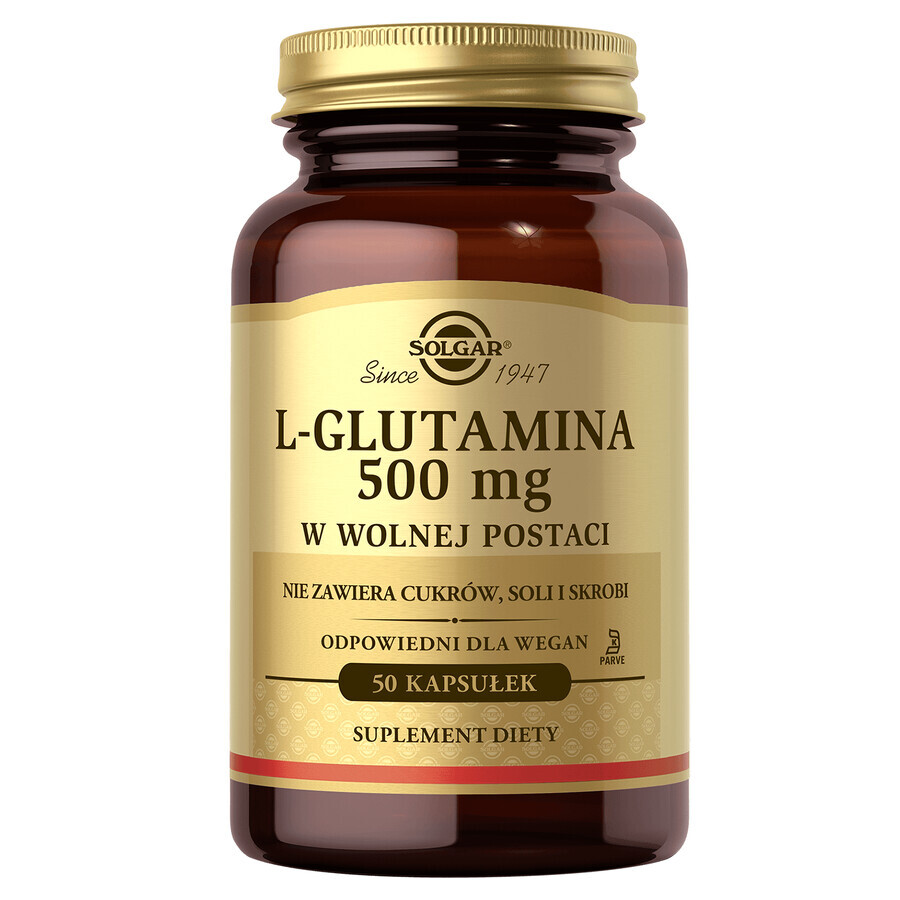 Solgar L-Glutamin 500mg 50 Kapseln - Langfristig!